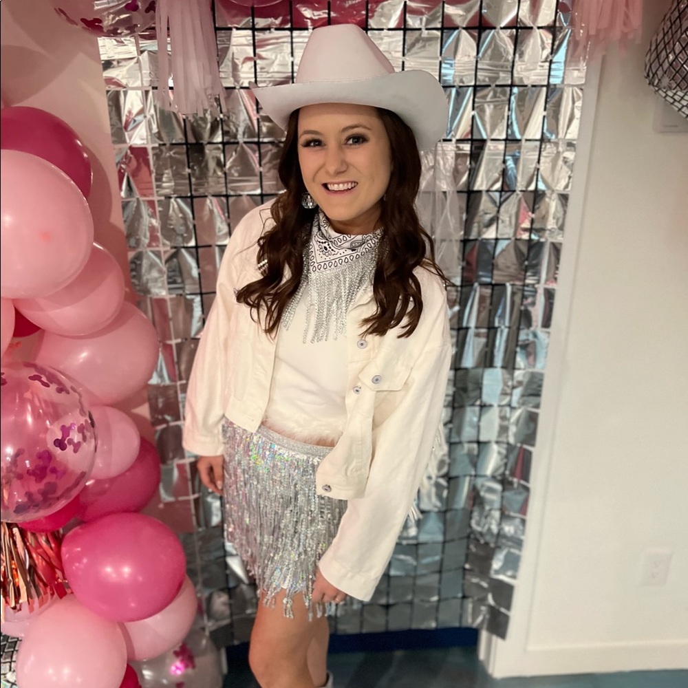 White Rhinestone Bandana